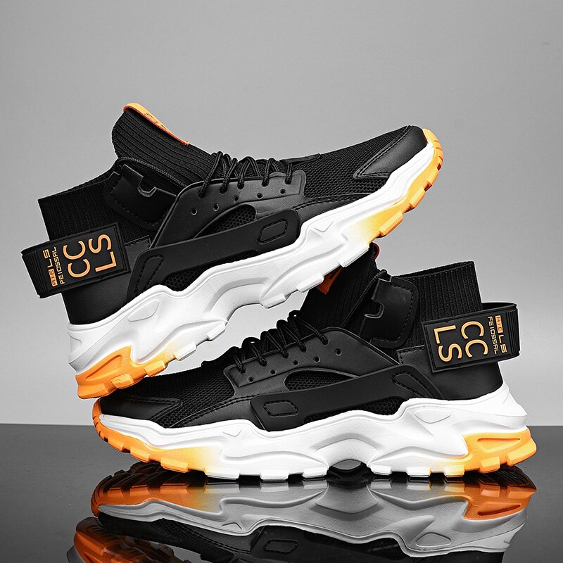 Hoge Top Mannen Sok Sneakers Mannen Casual Schoenen Ademende Mannen Schoenen Non-Slip Comfortabele Schoeisel Trend Zapatillas mand