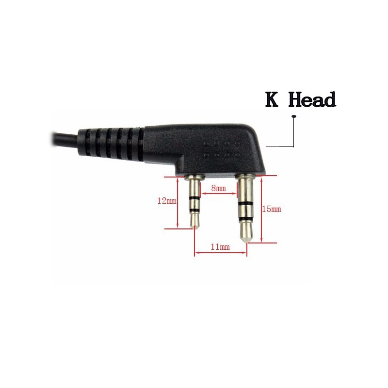 Ear Hang Mic Earpiece Headset PTT for Kenwood TK3107 NX320 Baofeng UV-5R PUXING PX-888 K Plug Walkie Talkie 2-Pin Radio