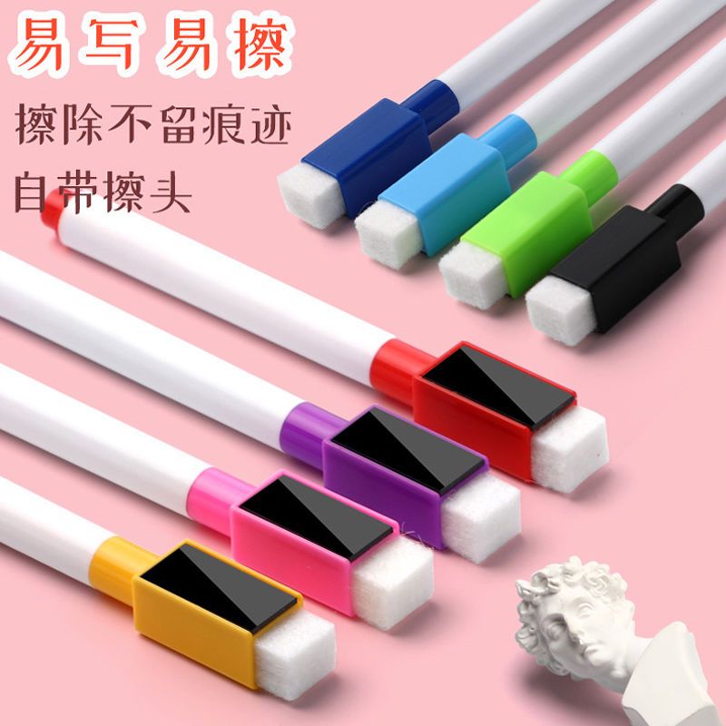 16 stuks 8 kleuren kinderwhiteboardpen leraren en studenten magnetisch absorbeerbaar whiteboard kleurrijke grote capaciteit borstel