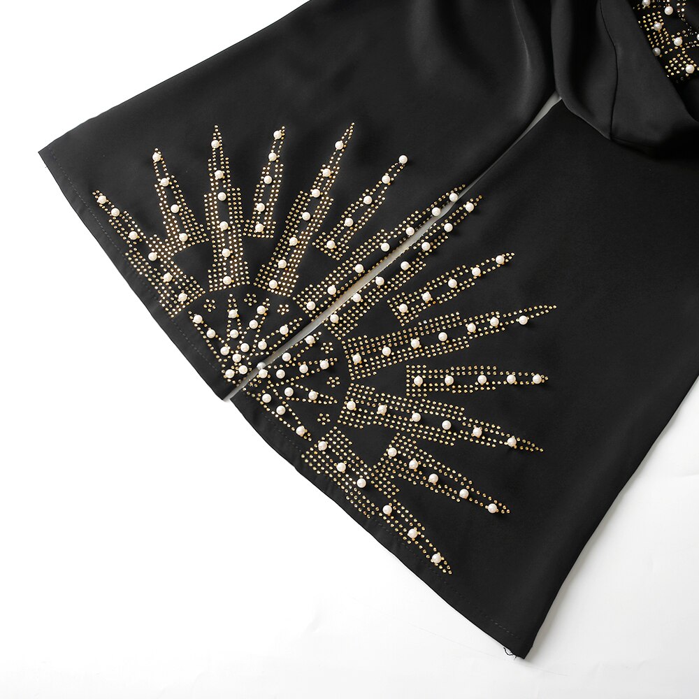 Abaya dubai tyrkiet muslimsk hijab kjole kaftan kjole diamanter afrikansk boubou festkjole islamisk tøj