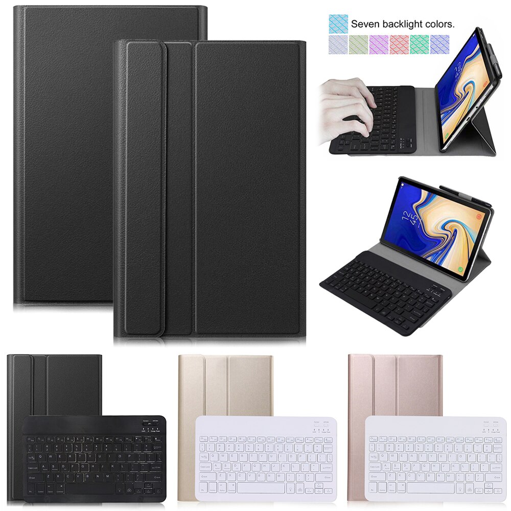 Voor Samsung Galaxy Tab Een 10.1 Toetsenbord Case SM-T510 SM-T515 Slanke Lederen Backlight Bluetooth Keybaord Cover Potlood Houder