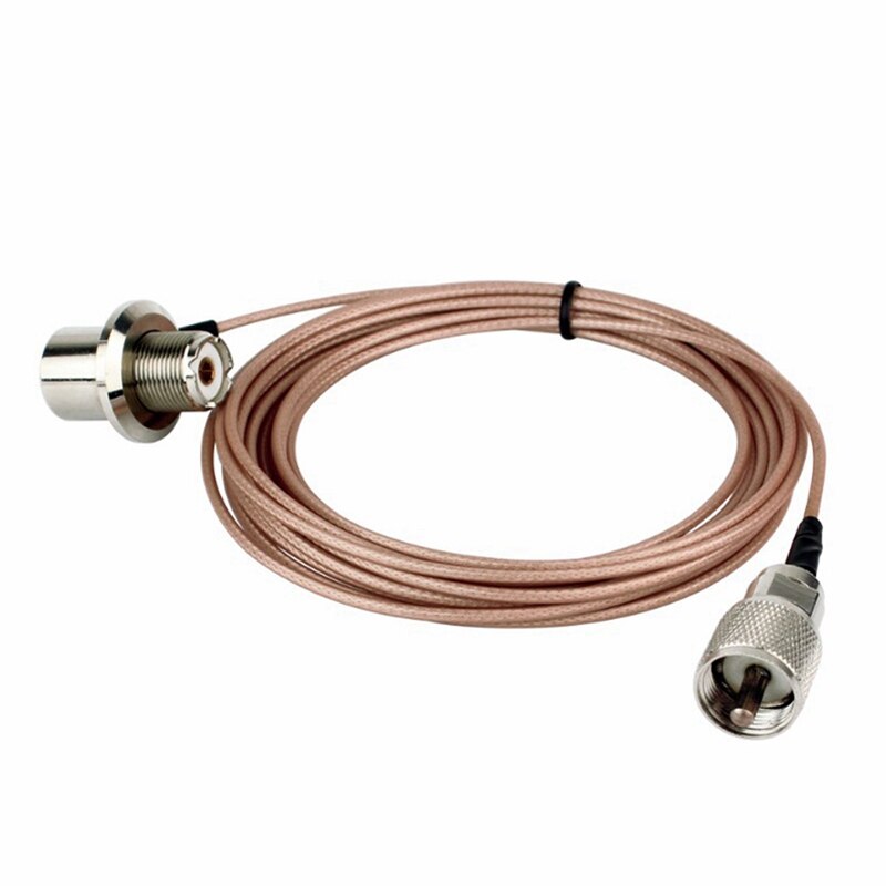 5M RG316 Coaxial Cable - PL259 UHF Male to SO239 Connector - 16Ft Radio Extension