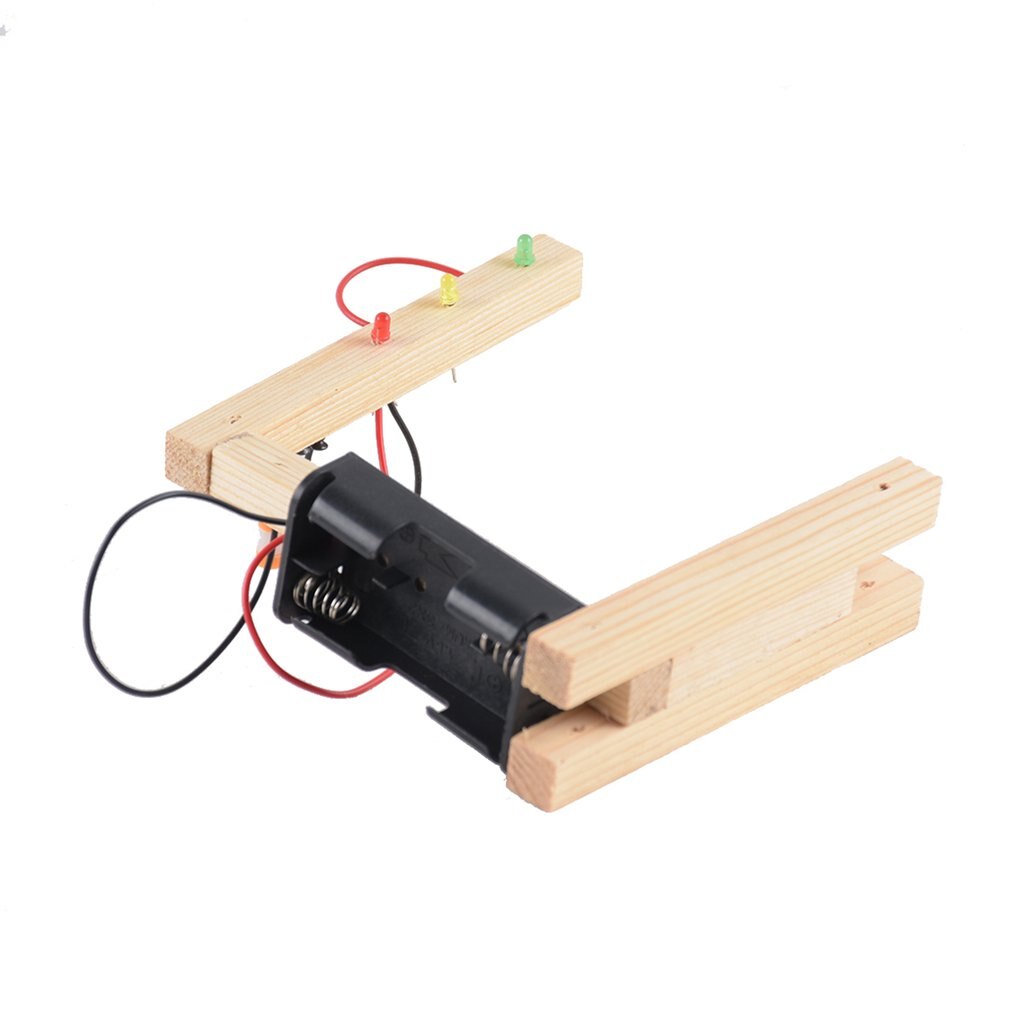 Paquete de Material de semáforo Diy de producción pequeña Manual de tecnología modelo de montaje de enseñanza