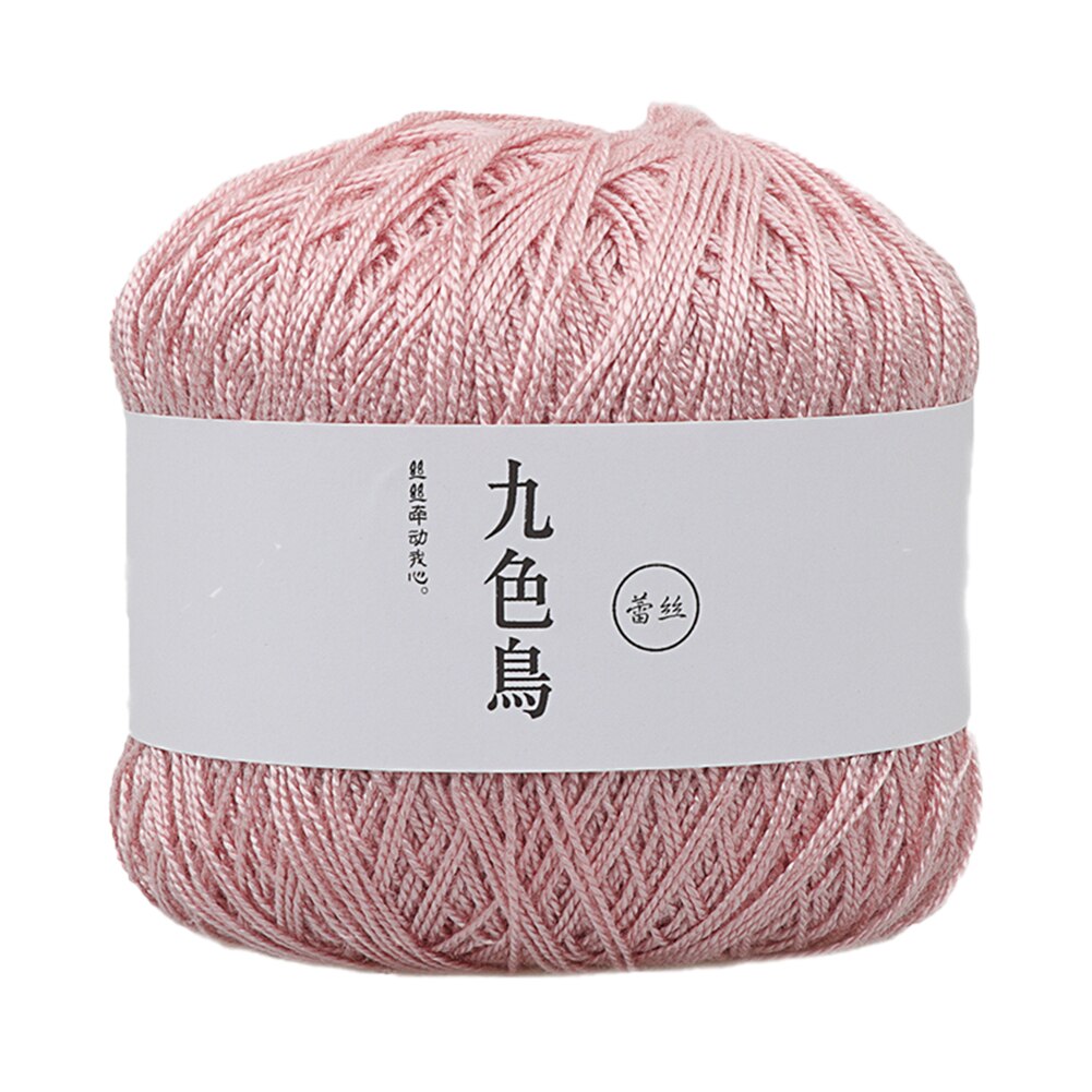 1 Roll Two Strands Soft Cotton Rope DIY Knitting Weaving Twine Thread Cord Yarns Scarf Sweater Eco-friendly: Light Skin Pink