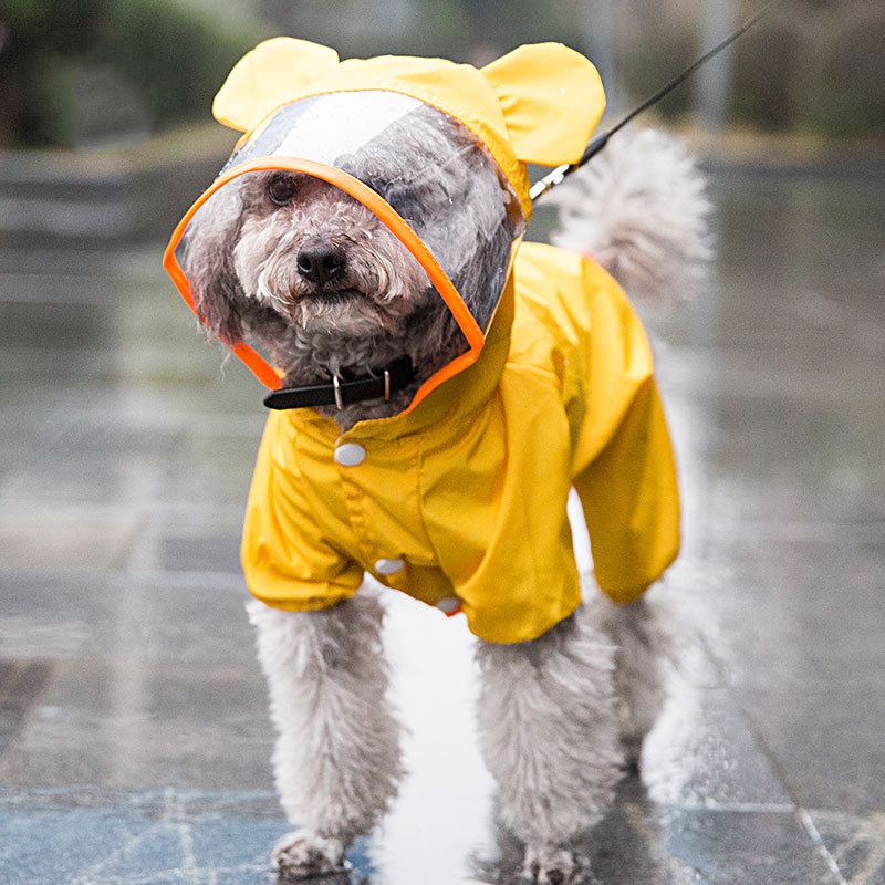 Dog Raincoat Waterproof Pet Clothes PVC Dog Rain Coat Pet Raincoat Dog Clothes for Small Dogs