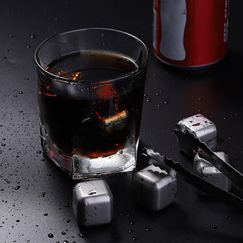 Reusable Stainless Steel Whiskey Stones Ice Cubes Wine Chillers Drinks Cooler Champagne Whiskey Bar Accessories Home Bars