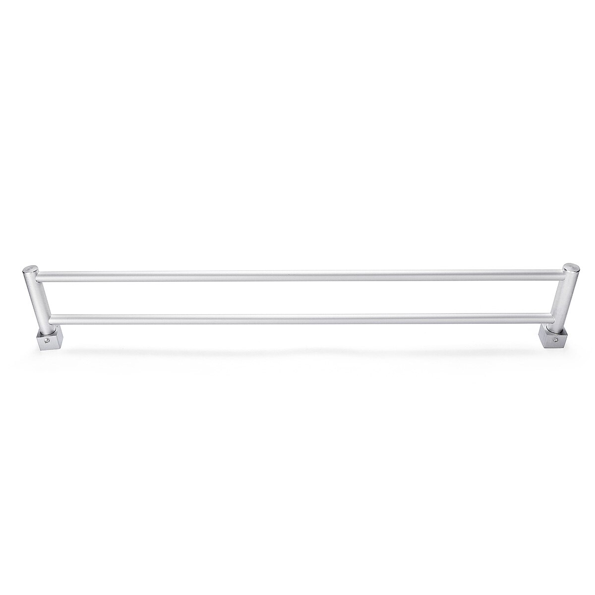 Xueqin Badkamer Dubbele Handdoekhouder Rack 2 Bar Ruimte Aluminium Hanger Wandmontage Handdoek Plank Bad Rails Bars Houder 58x12 cm