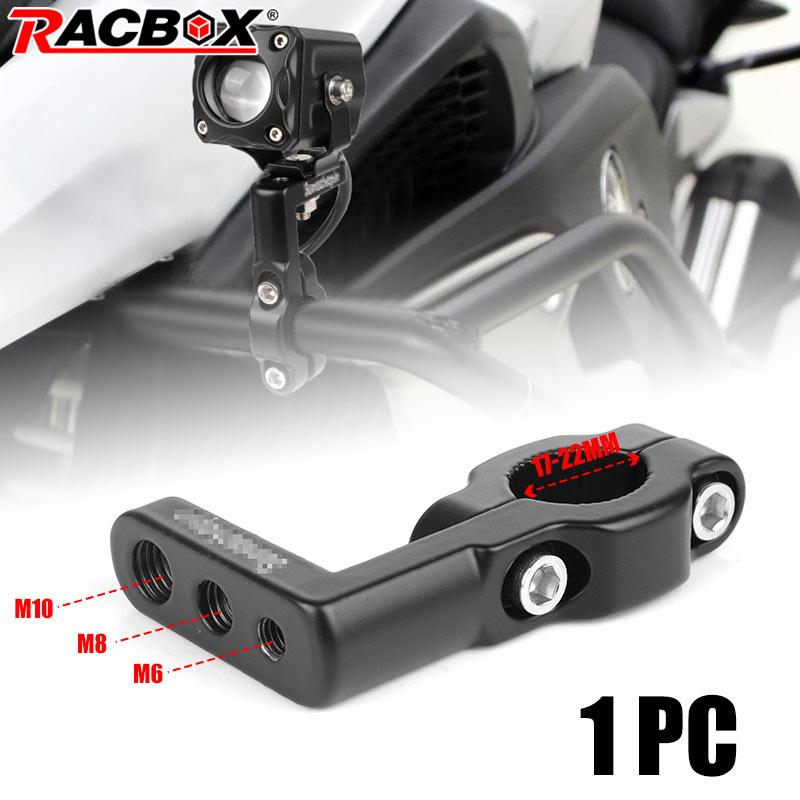 Soporte de manillar de motocicleta de 22mm, soporte de montaje de foco de faro LED, abrazadera de soporte de lámpara de aluminio para bicicleta personalizada Cafe Racer