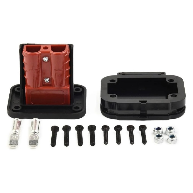 1 pçs 50a conectores de cabo plug para anderson plug conector suporte montagem embutida capa do painel para caravana campista barco caminhão