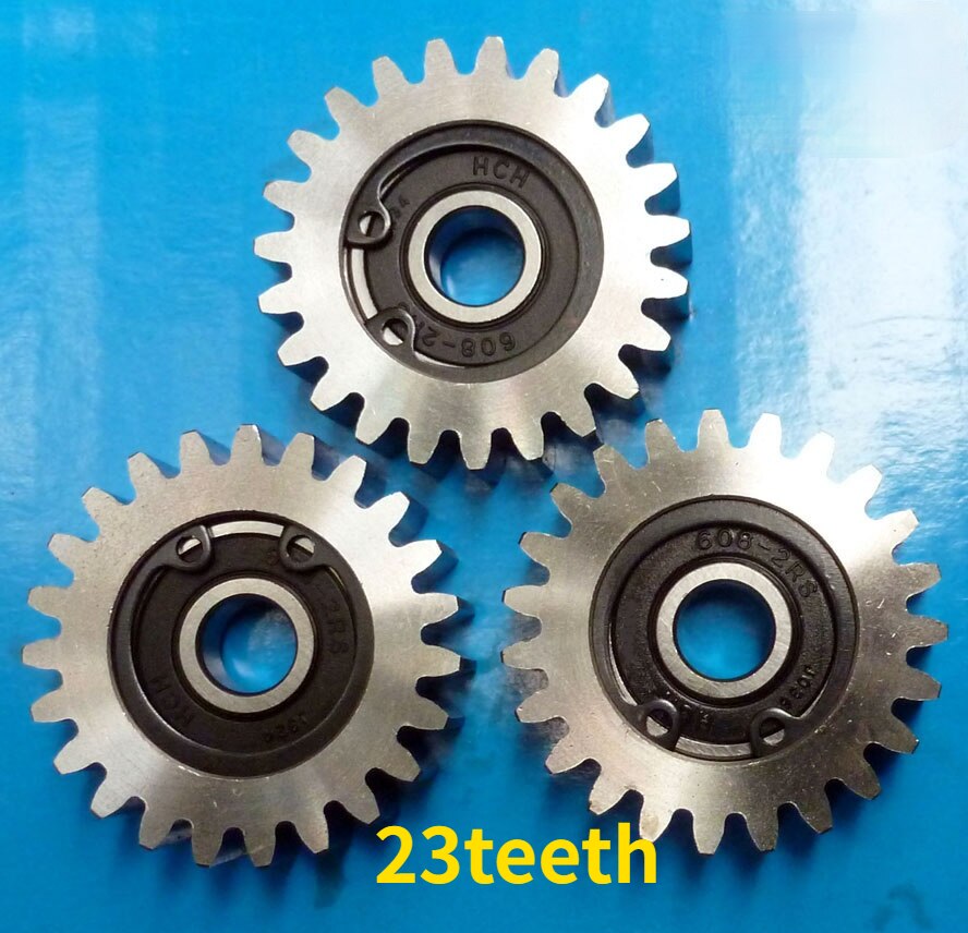 3pcs auto elettrica bicicletta veicolo ingranaggio carrello al litio acciaio metallo ruota dentata cuscinetto 608Z 8MM foro interno 23/27/28/31/36 denti