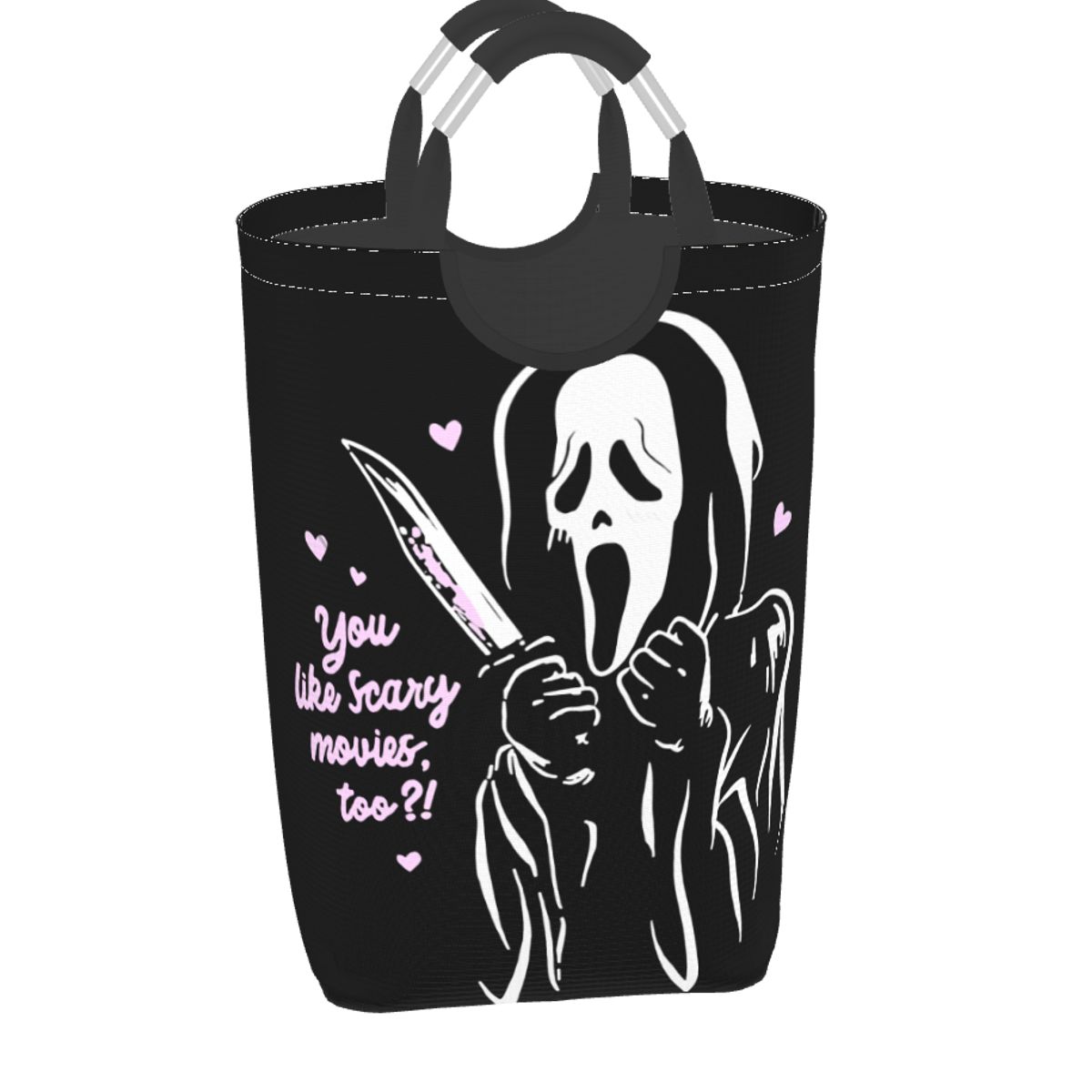 Película de terror de Halloween Scream ghosting face, cesto de lavandería independiente con asa, cestas de lavandería para ropa, Juguetes: 4