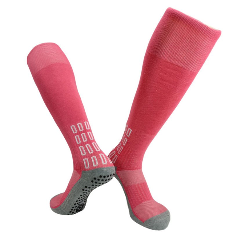 Adult Kids Football Socks Rugby Hockey Soccer Sport Breathable Elastic Anti-slip: Pink / For Kids