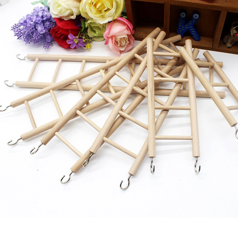 3/4/5/6/7/8 escada aves brinquedo escadas de madeira balanço scratcher poleiro escalada pássaro gaiola hamsters papagaio brinquedos pendurado suprimentos para animais de estimação
