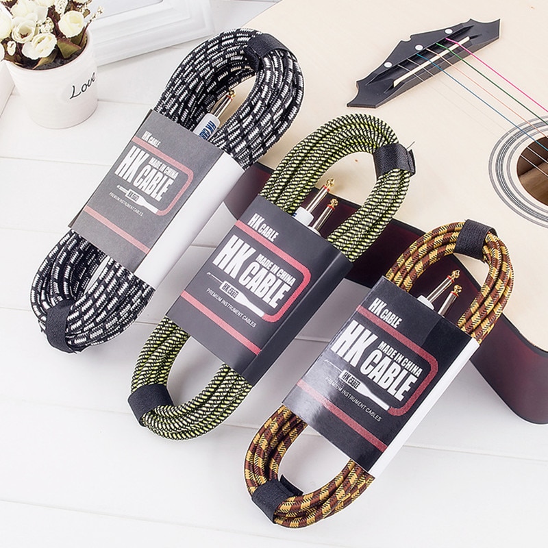 Elektrisk guitar kabel ledning 3m 5m 10m ingen støj skærmet bas kabel til guitar forstærker tilbehør musikinstrumenter