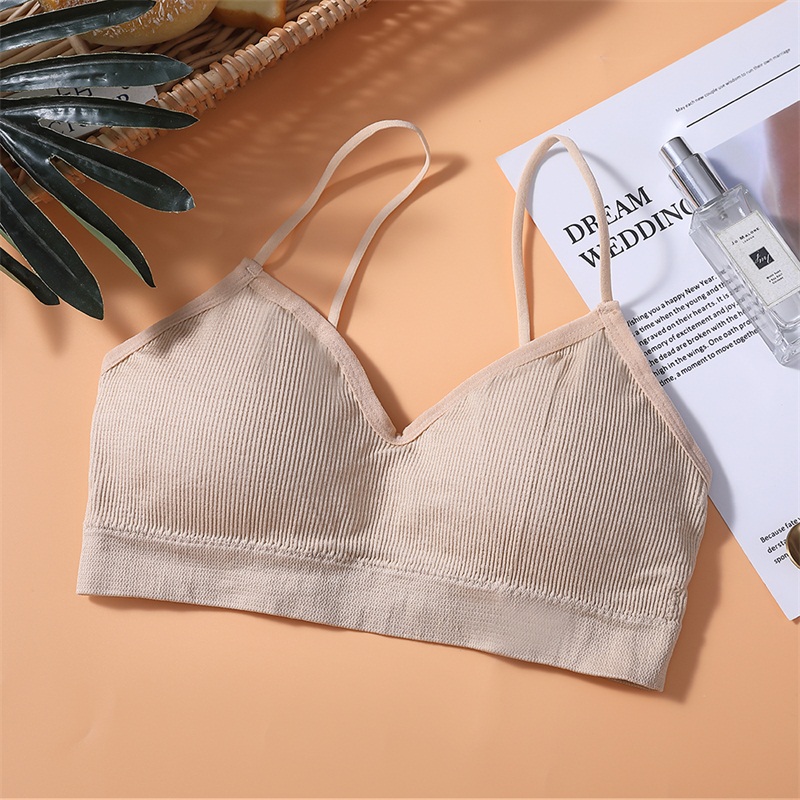 CMENIN Tube Top Cropped Ladies Strapless Tops Ladies Inner Underwear Sexy Solid 7 Colors Cotton Female Underwear B0076: Skin