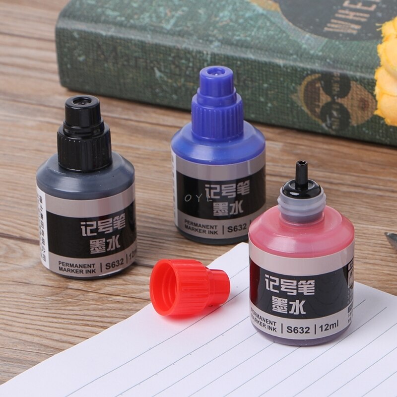 12 Ml Waterdicht Direct Droog Graffiti Verf Pen Olie Inkt Refill Voor Marker Pennen