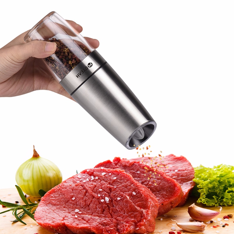 Rostfritt stål peppar salt krydda manuell kvarn kvarn elektriska shakers kökstillbehör för restaurang hotell hem kök