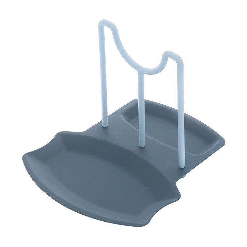 Plastic Spoon Rest For Fork Spatula Rack Spoon Holder Stand Tableware Storage Rack For Spoon Pot Lid Holder Kitchen Organizer: blue