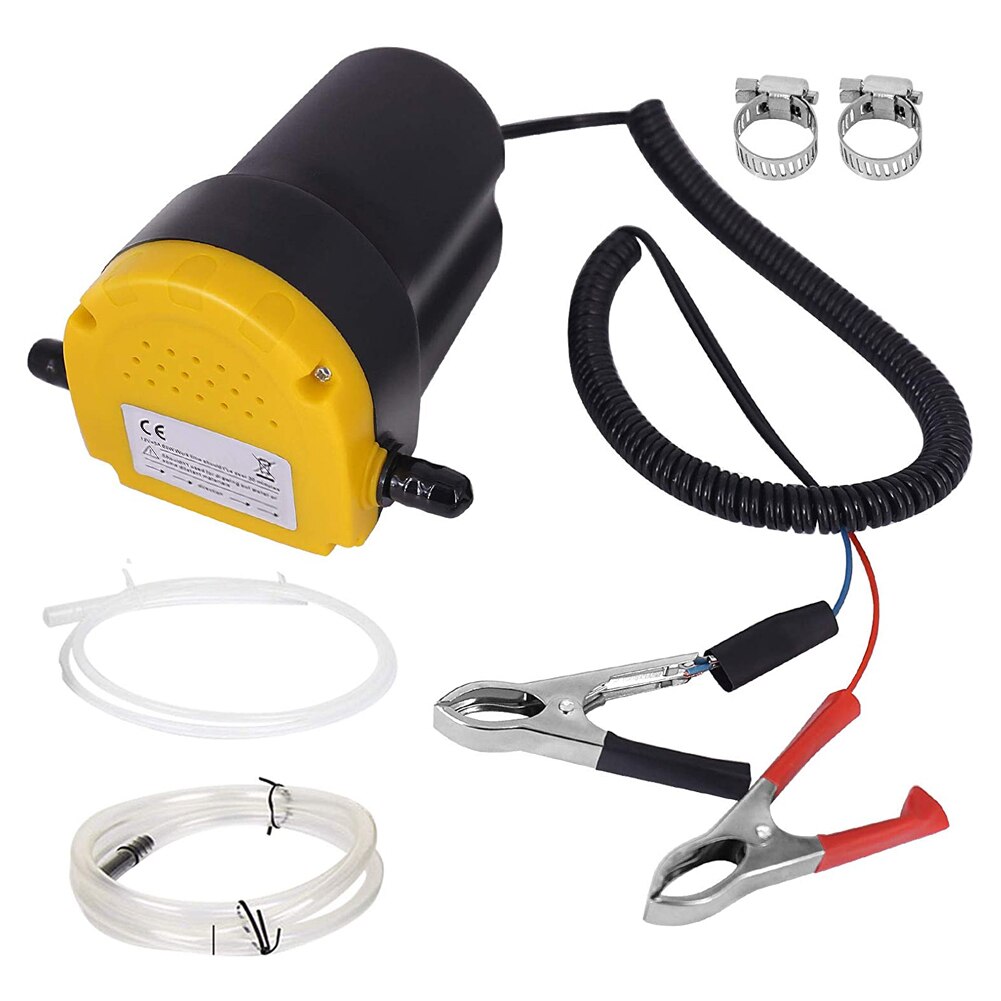 24V 60W Electric Oil Pump Diesel Pump Mini Diesel Pump Self-Priming Motor Oil Diesel Fluid Transfer Suction Pump Boat Engine