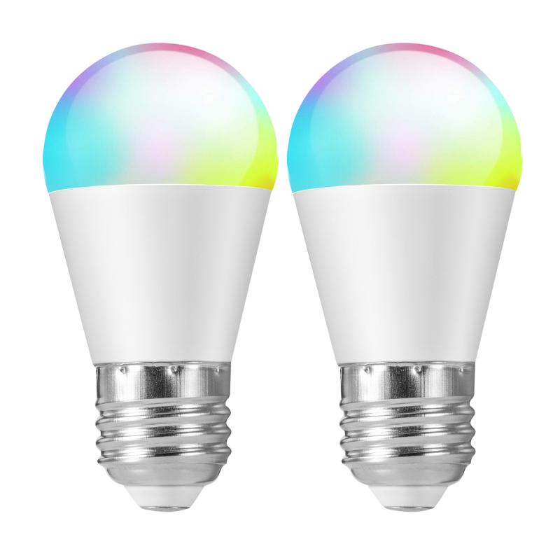 Smart Led Lamp 6W Wifi Rgb Kleur Veranderende Licht Toepassing Controle Alexa/Google Smart Home Verstelbare Lamp: E27 2pcs