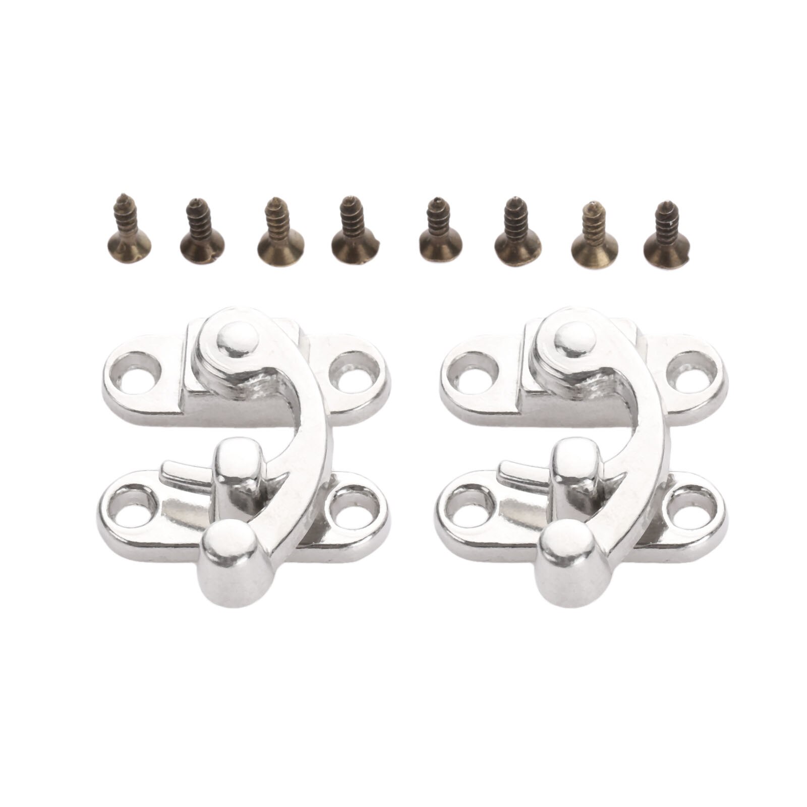 2 stk antik jern hængelås låse hasp spænde horn fangst lås kroglås til mini smykkeskrin til møbler hardware 29*33mm: C
