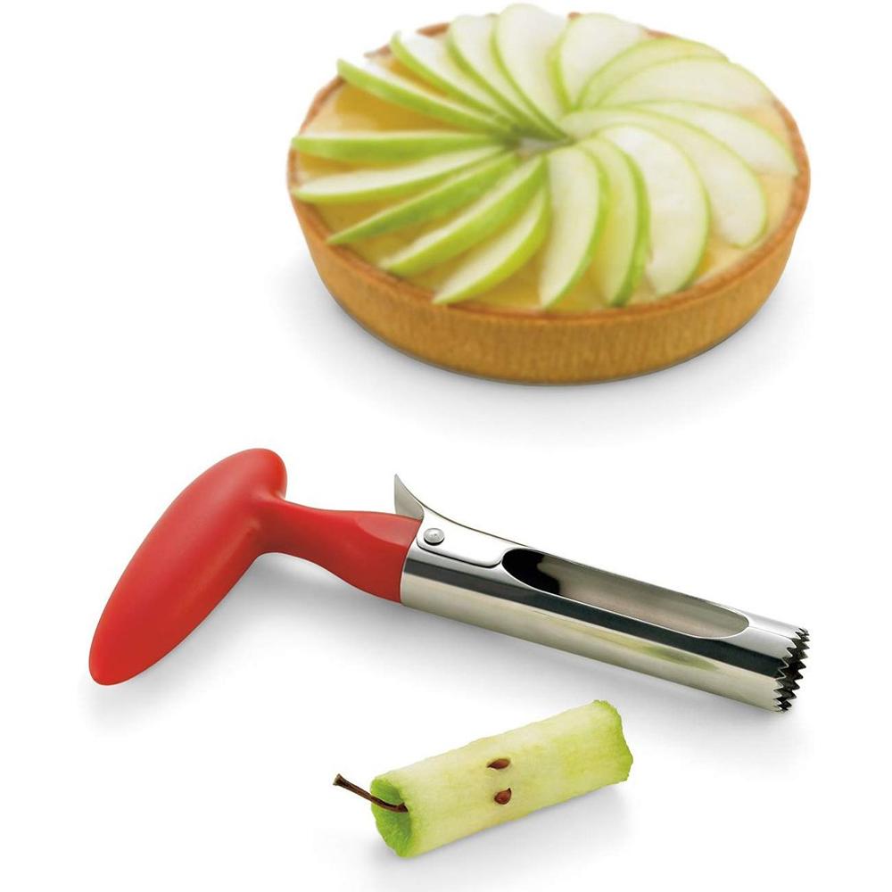 Roestvrijstalen appelsnijder, mes, ontkern, fruitsnijder, multifunctioneel, snijgereedschap, groente, kern verwijderd, keukengereedschap 1 st.