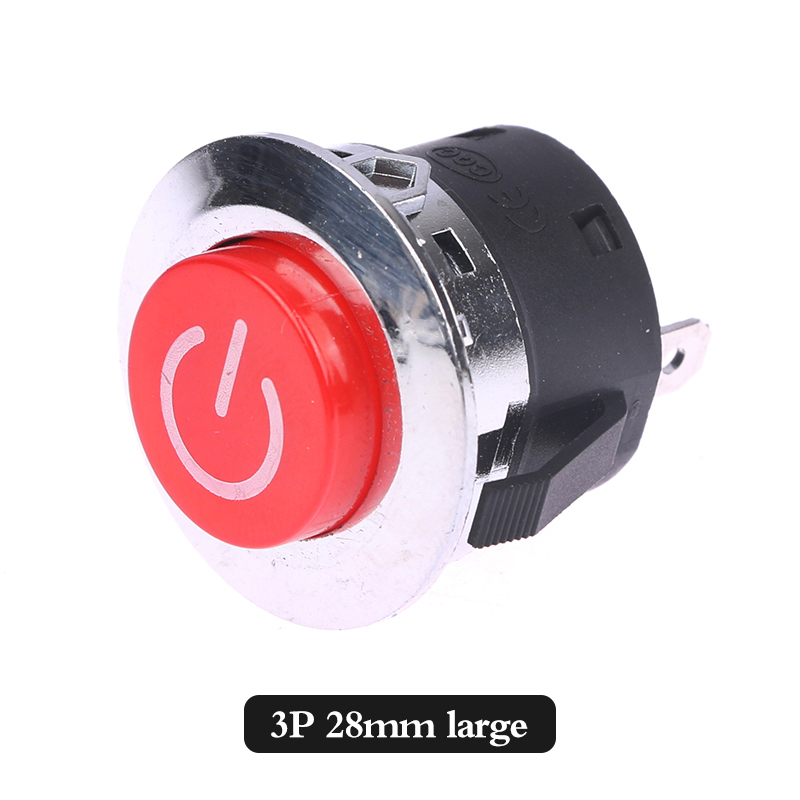 Interruttore di avviamento a un pulsante per auto elettrica per bambini Interruttore di alimentazione a 3 spillo per auto a batteria per bambini: marrone