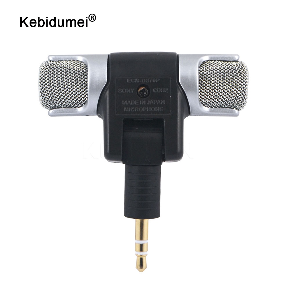 Kebidumei Stereo Microfoon Digitale Mini Mic 3.5Mm Interface Microfoon Voor Pc Laptop Notebook