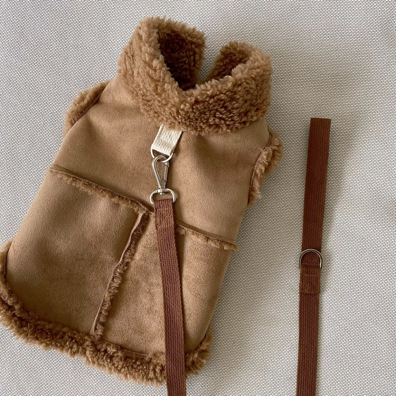 Herfst- en winterkleding voor huisdieren Klassieke effen hondenvesten Fleece warme hondenkleding voor kleine middelgrote honden Jassen Puppykleding