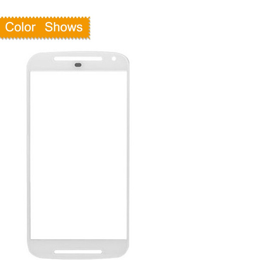 Super For Motorola Moto G2 G+1 XT1063 XT1069 XT1068 Touch Screen Front Outer Glass Panel Lens NO LCD Display Digitizer: white no gift
