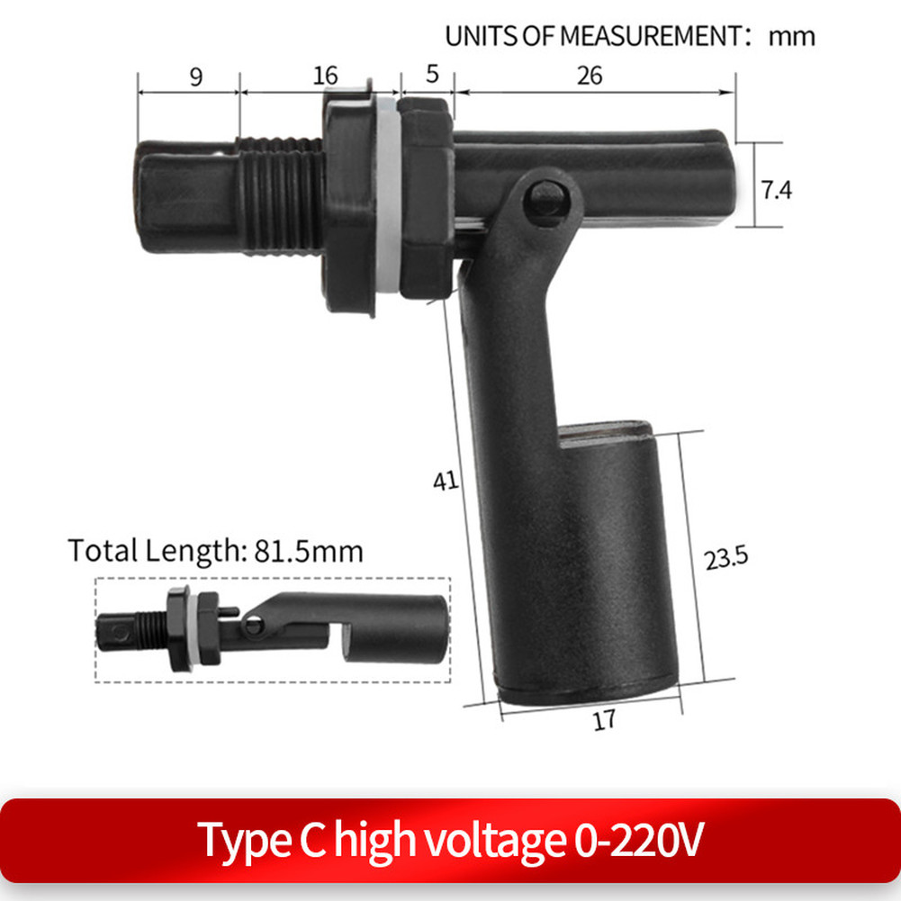 220V Water Level Sensor M12 Screw Side Mount Water Tanks Liquid Float Switch,6Pcs Set for Cistern,Fish Tank,Livestock Feeding