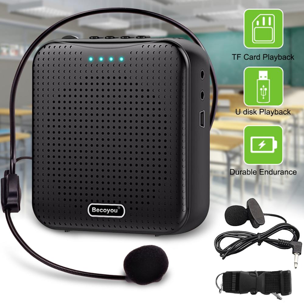 Gosear Voice Versterker 5W 2200Mah Multifunctionele Draagbare Voice Luidsprekers Met Microfoon Voor Leraar Gids Speech Meeting