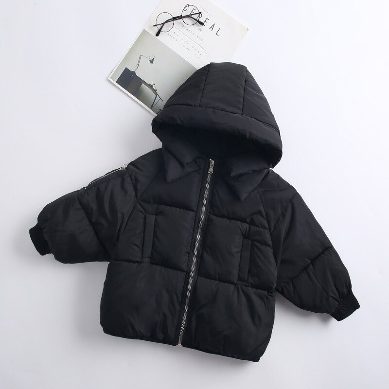 Coton pour enfants hiver coréen vers le bas manteau vêtements pour enfants doudoune vêtements rembourrés de coton coton rembourré veste: Black / 3T