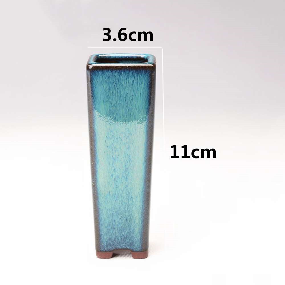 Chinese Style Bonsai Pots Breathable Stoneware Bonsai Pots With Holes Chinese Style Bonsai Training Flowerpot Ceramic Craft: Style 02