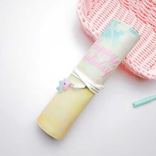 Dream Unicorn Pencil Case for Girls School Supplies Super Big School Stationery Pencil Box Pencilcase korean kawaii bag: B-Style-Pink letter