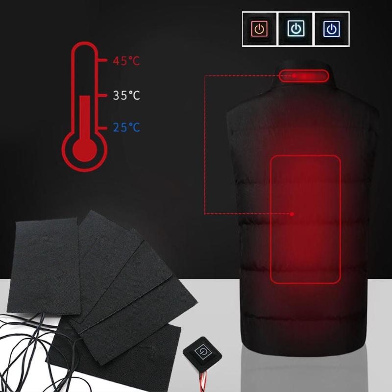 Carbon Fiber Electric Clothes Heating Pads Adjustable Temperature Warmer
