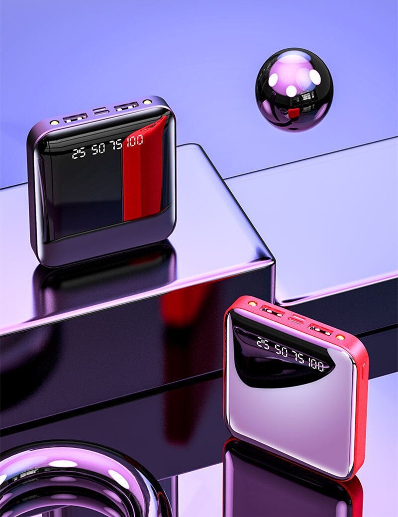 Mini Power Bank 60000 MAh Small Power Bank Dual USB For iPhone Samsung And Xiaomi Digital Display External Portable Charger
