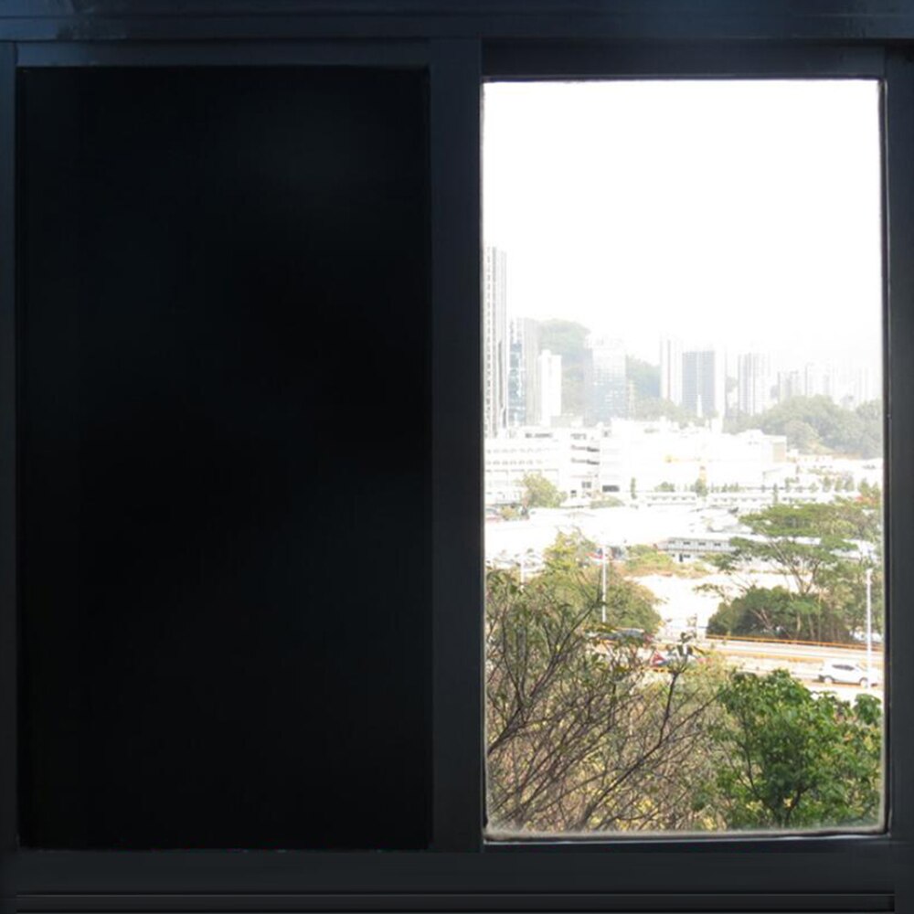 Sunice 0% vlt uigennemsigtig sort vinduesfilm bil hjemmekontor glas klistermærke sun control anti-uv sticker privatlivsbeskyttende film
