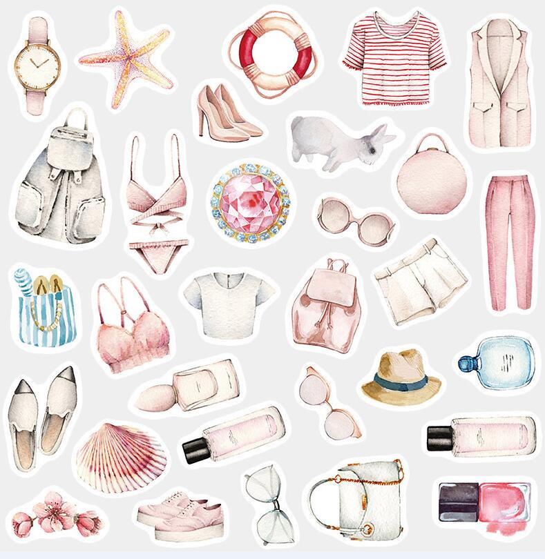 Moon Star Stickers Cute painting Diary Decoration Label Paper Stickers Pack DIY Stickers school supplies escolar: sheng huo