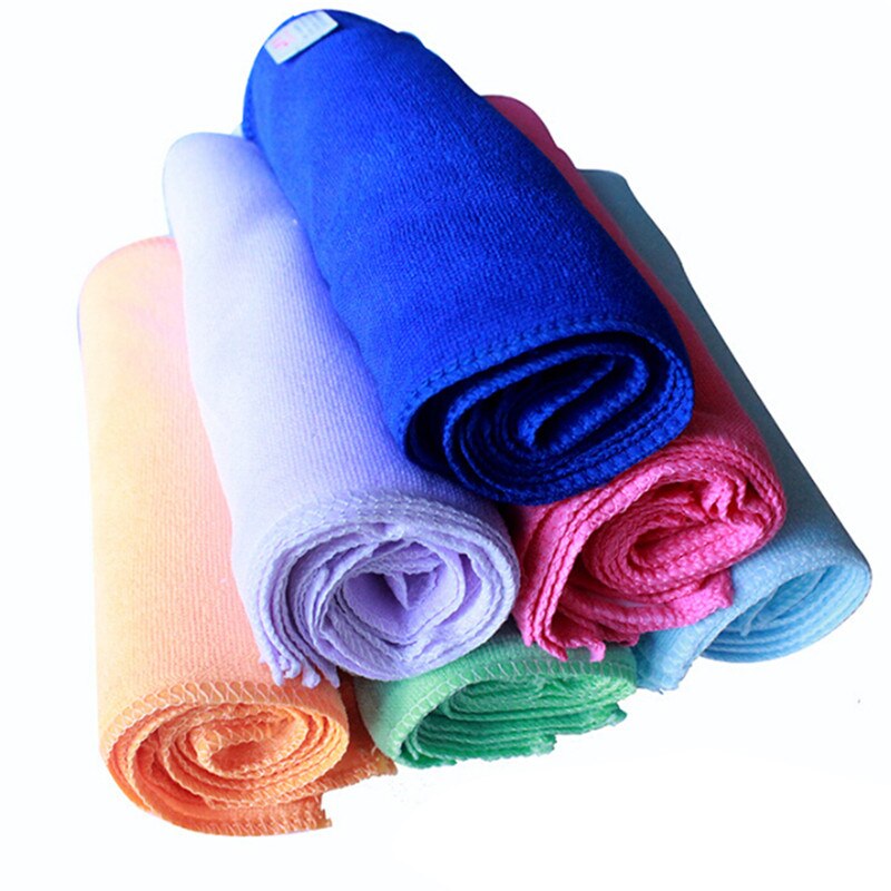 Toallas de microfibra para limpieza de coche, paño de lavado absorbente, suave, grueso, de felpa, para el cuidado del coche, 25x25cm, 10 unidades