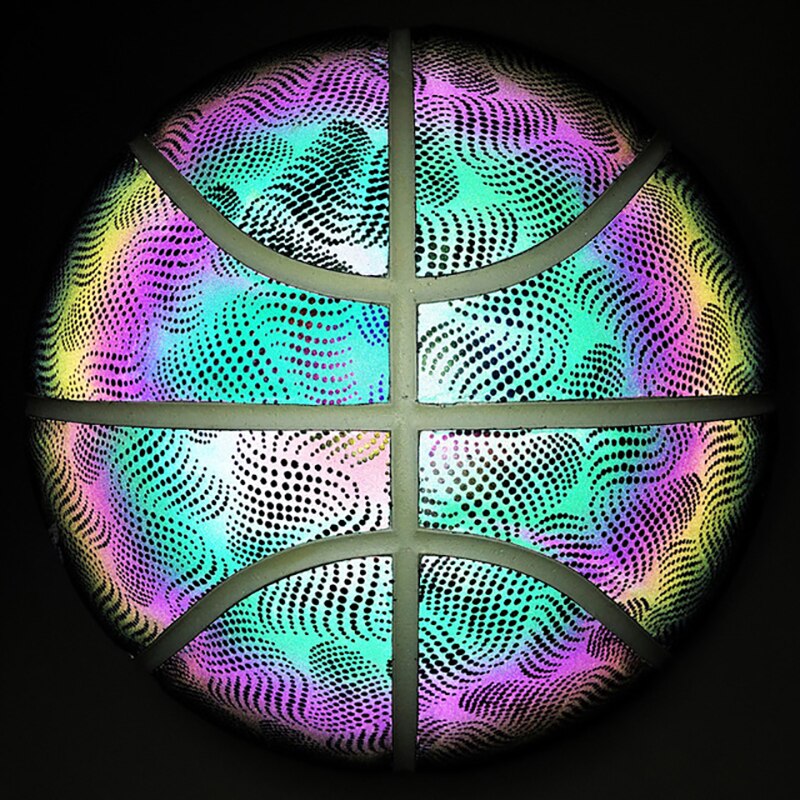 Luminous Basketball - Size 7 - Reflective - Leather - Night Glow
