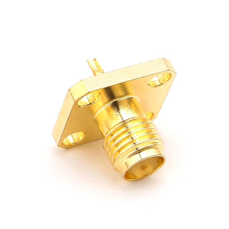 10Pcs Sma Female Chassis Panel Mount 4 Gat Post Terminal Rf Connector Coaxiale Adapter 5Mm K3NB