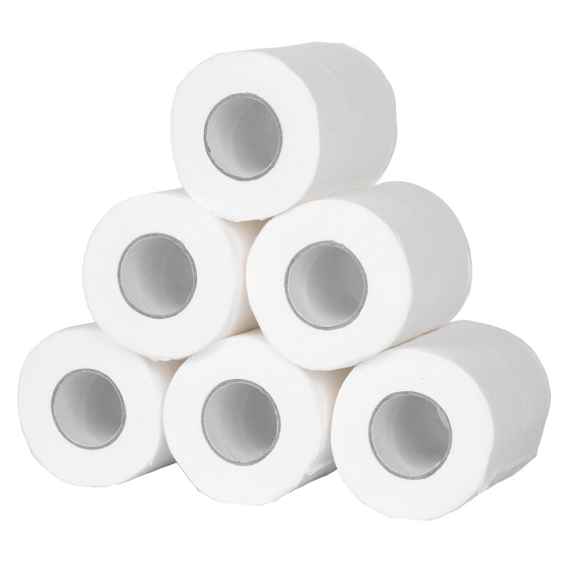 2/4/6 Roll Toilet Paper Bulk Roll Bath Tissue Bathroom White Soft 4 Ply for Home E2S