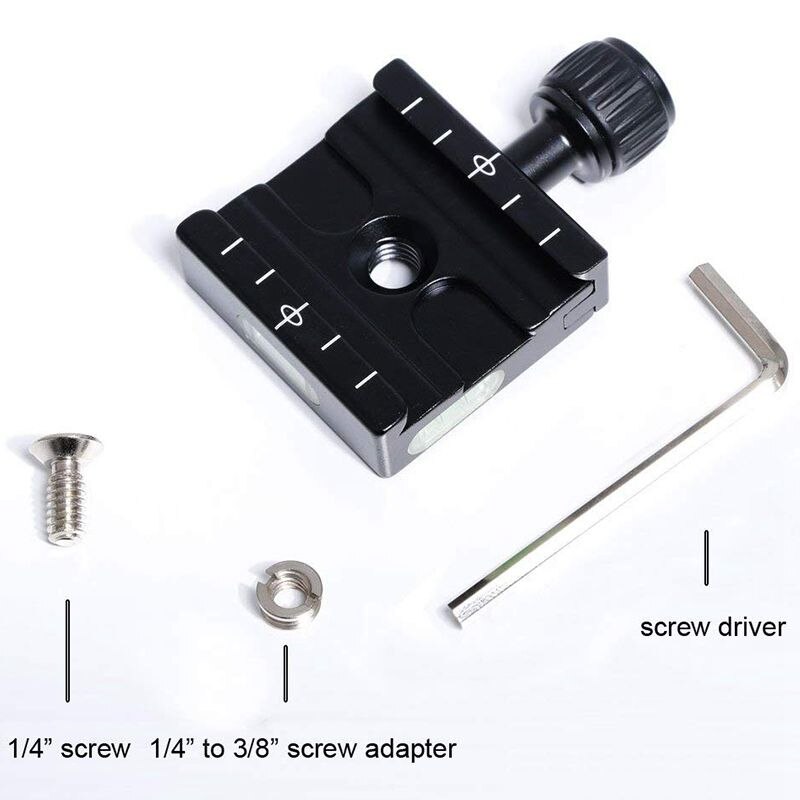 Aluminium 50mm Quick Release Plate QR Clamp Fits Arca-Swiss Standard for Tripod Ballhead
