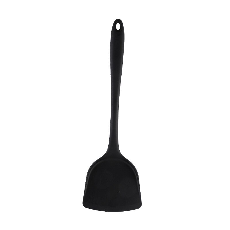 Non Stick Cooking Utensils Cooking Accessories Silicone Rubber Spatula: Black