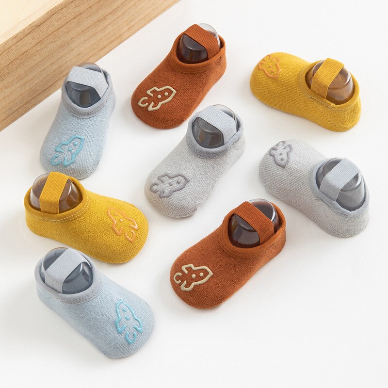 Primavera e outono 0-3t crianças meias dos desenhos animados antiderrapante bebê meninas meias da criança chão respirável confortável meninos meias