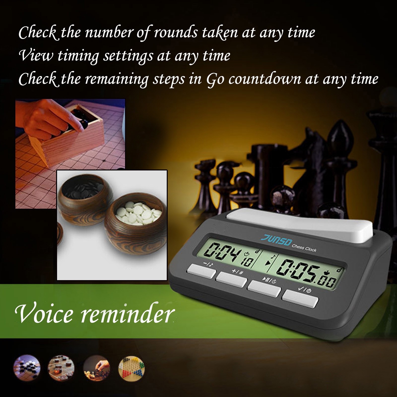Multifunctional Chess Clock Chess And Go Clock Electronic Chess Clock Game Clock Portable Digital chess stop timer