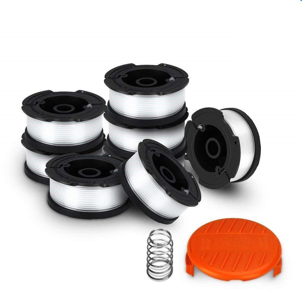 6pcs BLACK+DECKER AF-100-3ZP Line String Lawn Mower Trimmer Replacement Spool Garden Tool Fittings