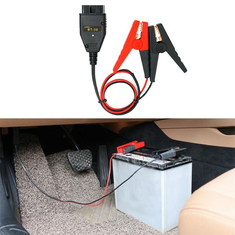 AUTOOL BT-30 Car OBD2 ECU Memory Saver Battery Replacement Tool Emergency Power Supply Cable Auto Power Supply Cable Connector