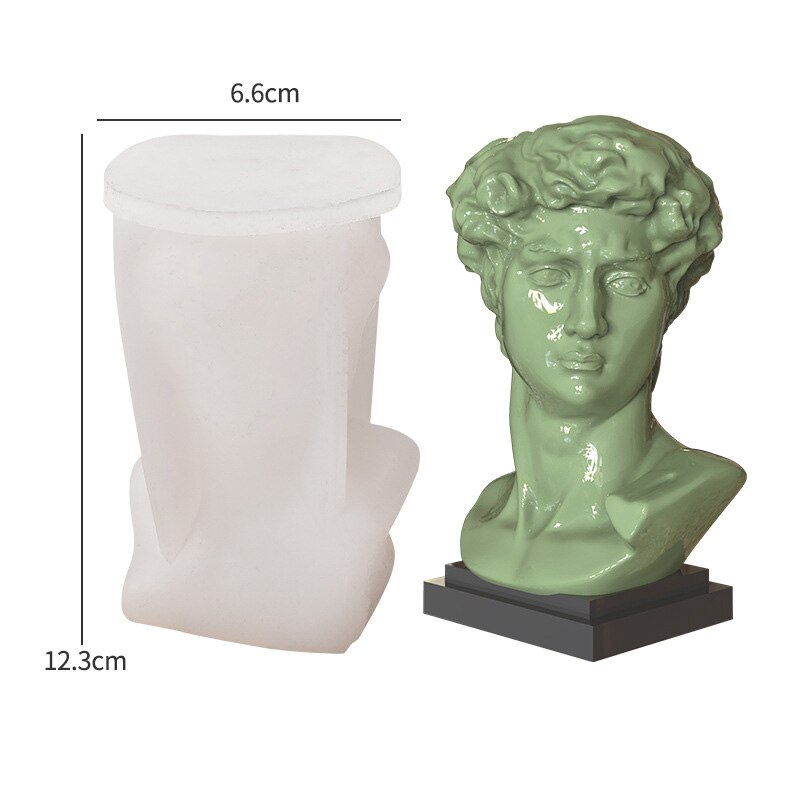 Nordic Style David Vase Mold Concrete Dried Flowers Container Pen Holder Plaster Mold Hip Cement Planters Mold: david-vase-mold